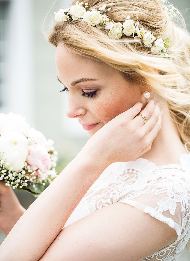romantisches Profilbild einer Braut