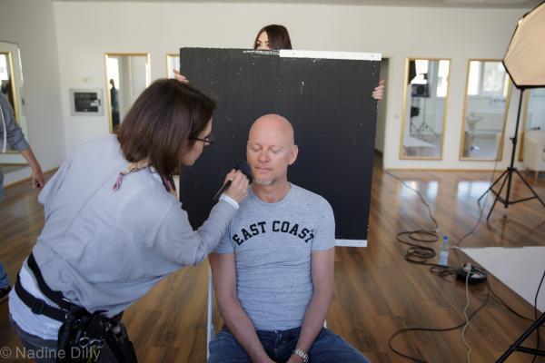 Promi Make up, Making of Rüdiger Hoffmann, Studioaufnahmen in Köln