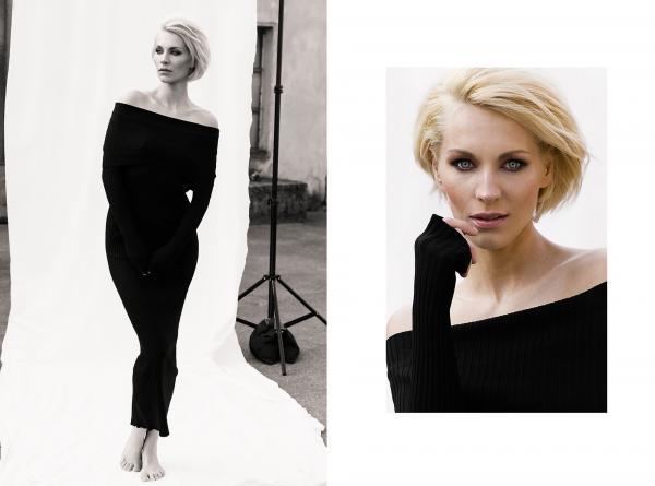 smokey eye Editorial mit blondem Model