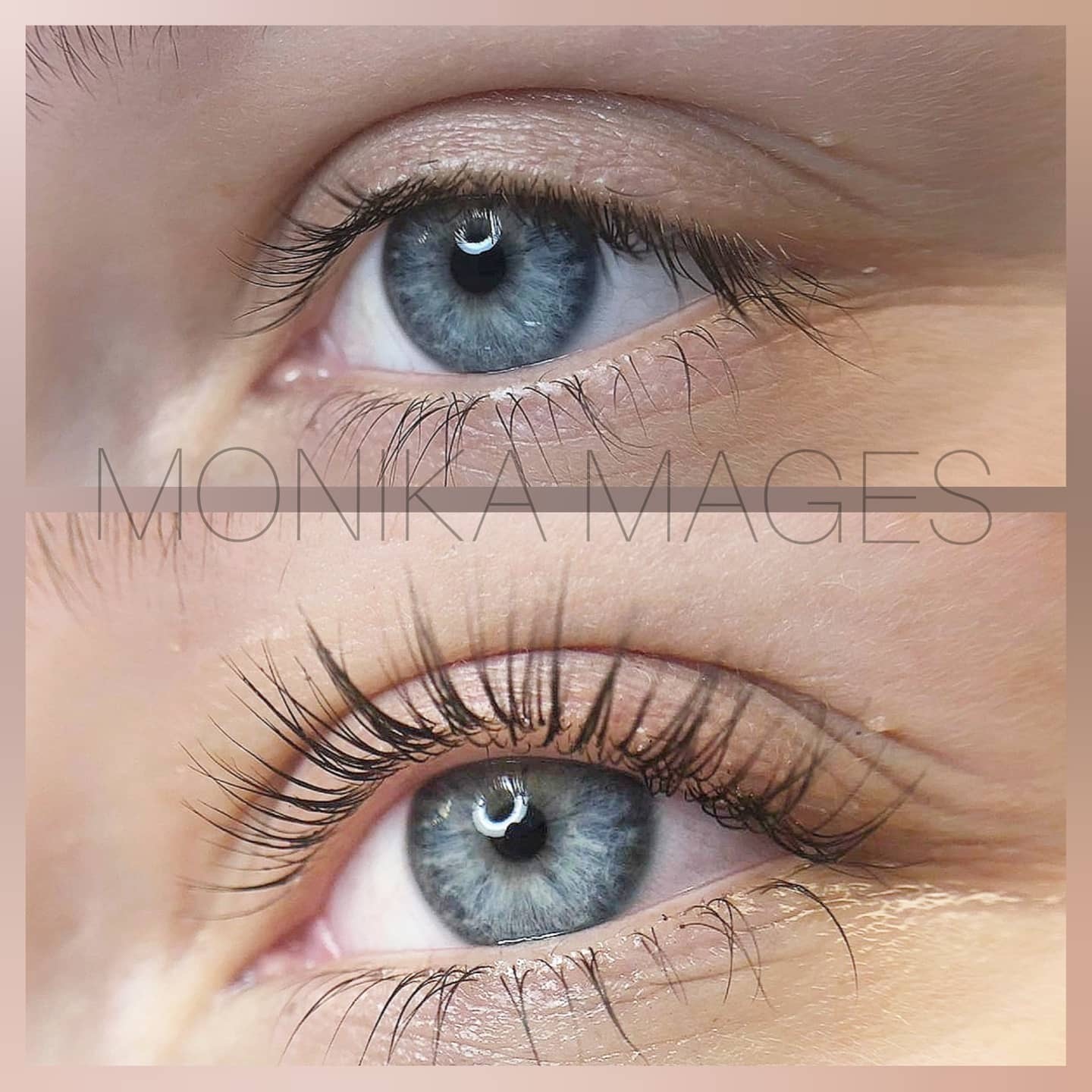 Wimpernlifting Vorher-Nachher