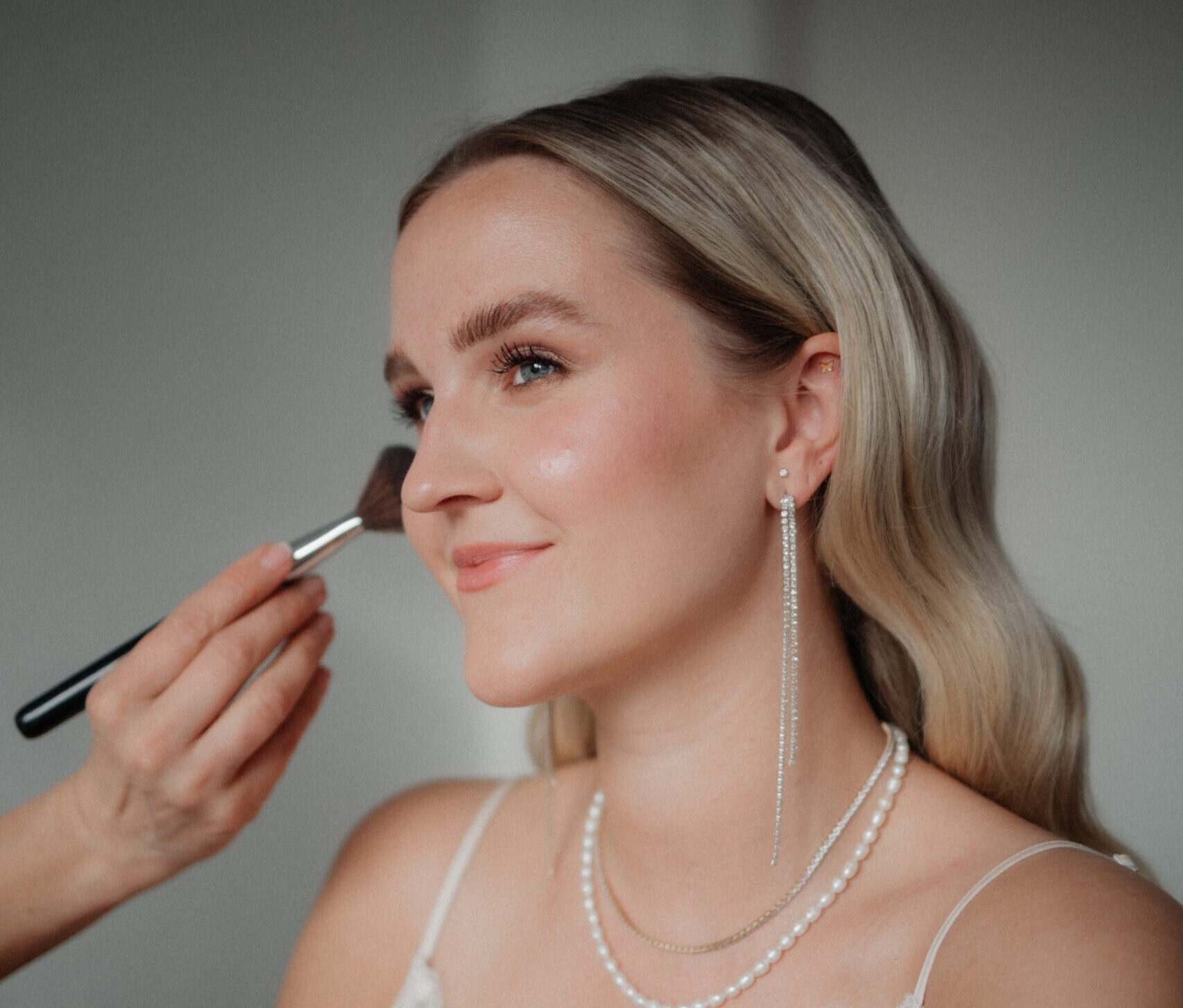 Getting ready Brautmake-up